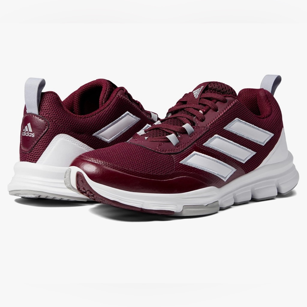 Adidas Kids Burgundy And White Training Sneakers